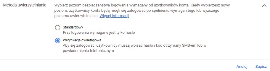 Jak zabezpieczyć swoje konto Google Ads przed włamaniem - weryfikacja dwuetapowa jako metoda uwierzytelnienia