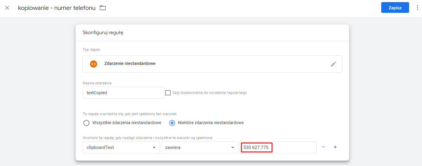 Śledzenie kopiowania elementów tekstowych - jak ustawić