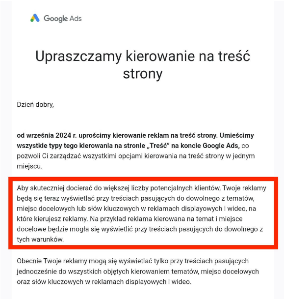 Uproszczenie kierowania na treść strony